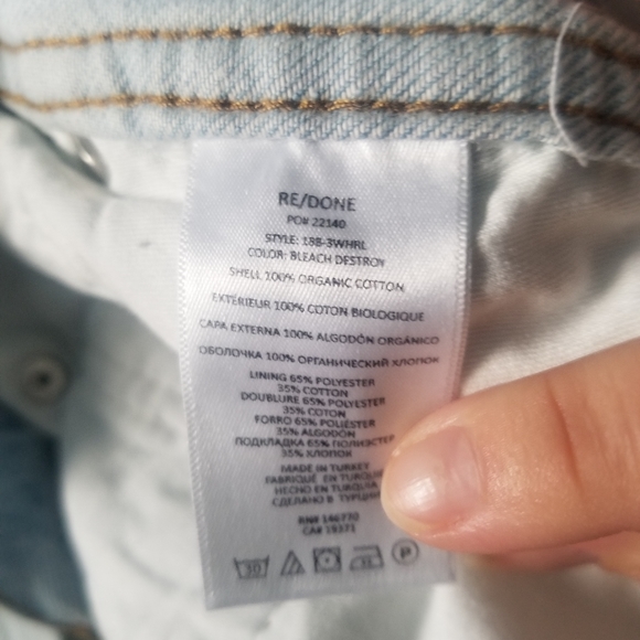 Re/done 90S HIGH RISE LOOSE, BLUE HAZE  Size 29 dark and light color - Picture 11 of 15